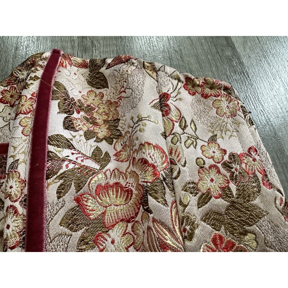 Betsy Johnson Strapless Brocade Butterfly Pink Velvet Sweetheart Corset Size 6 - Picture 3 of 16